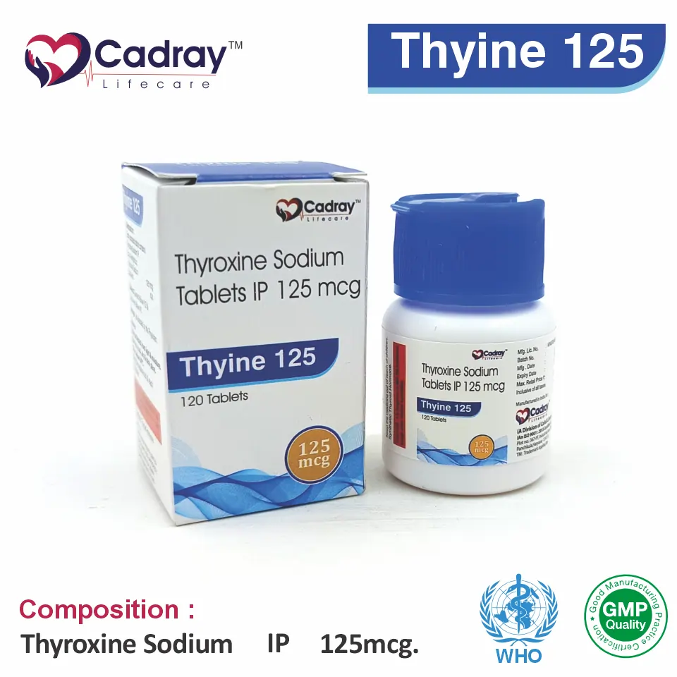 Thyroxine (Levothyroxine) 125 mcg Tablet | Best price for PCD Pharma Franchise | Thyroid hormone therapy